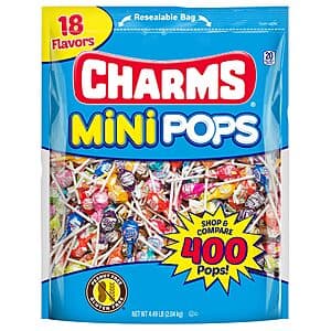 400-Ct Charms Mini Pops Lollipops (18 Assorted Flavors) $12.50 or Less w/ S&S