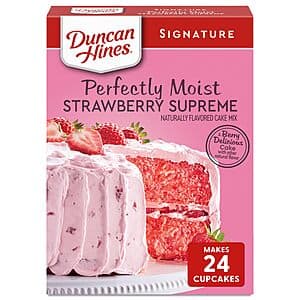 16.5-Oz Duncan Hines Signature Cake Mix (Strawberry Supreme) $1.20 w/ Subscribe & Save