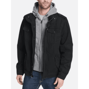 Levi'sModern Fit Washed Cotton Faux Sherpa Lined Utility Jacket $29.99 at Men's Wearhouse