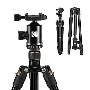 63” 2-in-1 KODAK Aluminum Tripod & Monopod with 360° Ball Head $33