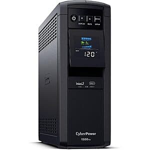 12-Outlet CyberPower 1500VA/1000W PFC Sinewave UPS Battery Backup & Surge Protector $189.95 + Free S&H