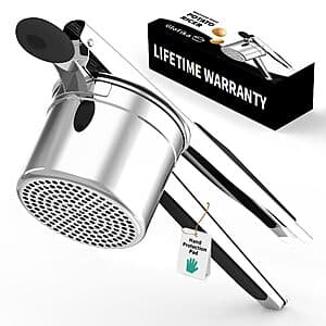 15-oz GloTika Stainless Steel Potato Masher Ricer (black) $13.50