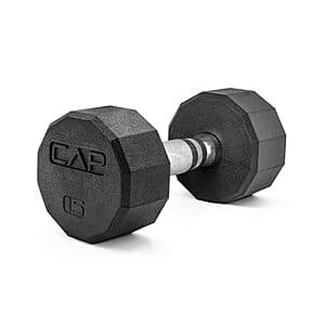 15-lb CAP Barbell Coated Dumbbell Weight (12-Sided, Chrome Handle) $10