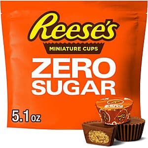 5.1-Oz Reese’s Zero Sugar Miniatures Chocolate Peanut Butter Cups $5.05 w/ Subscribe & Save