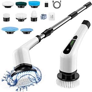 Prime Members: Bomves 5000mAh Cordless Electric Spin Scrubber w/ 8 Brush Heads $20 + Free Shipping