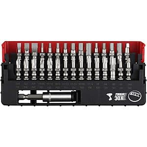 30+1 Piece Vessel Impact Ball Torsion Bit Set w/ Slide Case $26.80