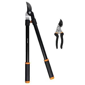 2-Pc Fiskars Lopper & Hand Pruner Garden Tool Set $19.90 + Free S&H