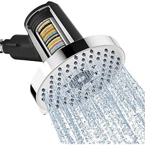 SR SUN RISE 5.5" Filtered Shower Head w/ 20-Stage Filter & 6 Spray Modes $8