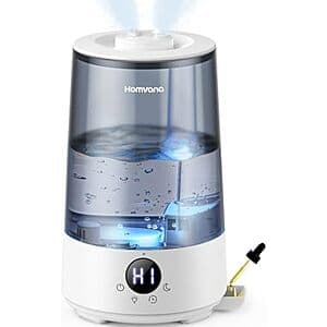 3.6L Homvana Top Fill Cool Mist Humidifier (Grey) $15.30