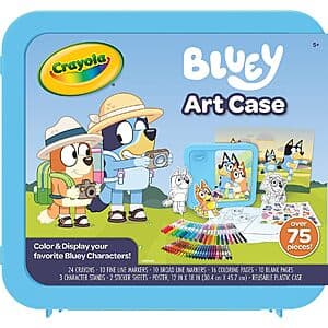 75-Piece Crayola Bluey Create & Color Art Case $9.35