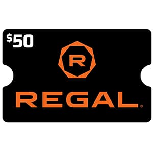 Costco Members: $50 Regal Cinemas eGift Card (Digital Delivery) $35