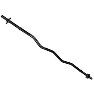 48" Fitvids Standard Threaded Curl Barbell Curl Bar w/ Collars $13.10