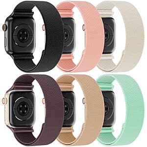 6-Pk Steezrd Stretchy Solo Loop Nylon Band for Apple Watch from $3.50