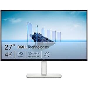 27" Dell 27 Plus S2725QS 4K 120Hz IPS FreeSync Monitor w/ Speakers (Ash White) $200 + Free Shipping