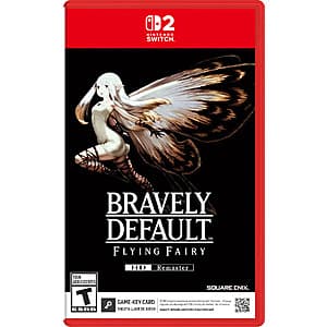 Bravely Default: Flying Fairy HD Remaster game case for Nintendo Switch 2 showing the cover artwork with title and system branding.