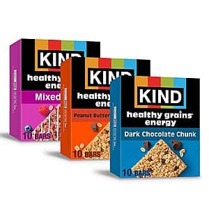 30-Count 1.4-Oz KIND Healthy Grains Energy Bars (Variety Pack) $11.70 w/ Subscribe & Save