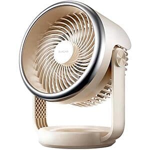 10" BURLAN Desk Fan w/ Rechargeable Battery $10
