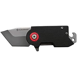 Smith & Wesson Benji 1.75" Tanto Folding Knife w/ Bottle Opener & Money Clip $13.35
