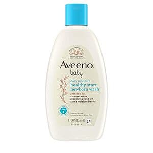 8-Oz Aveeno Baby Healthy Start Nourishing Newborn Wash w/ Prebiotic Oat $3.85 w/ S&S
