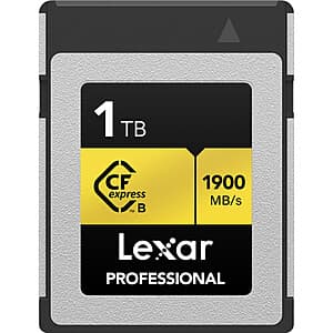 Lexar Professional CFexpress Type B GOLD Series Card: 2TB $300, 1TB $170 + Free Shipping