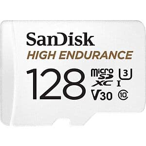 Prime Members: 128GB SanDisk High Endurance U3 V30 Video microSDXC Card $12.60 + Free Shipping