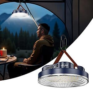 LETOUR 5000LM 30W Rechargeable LED Camping Lantern $12