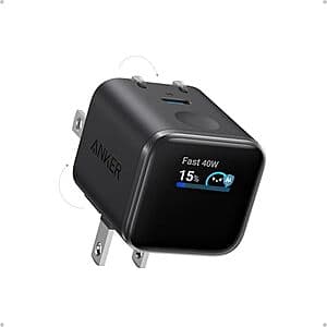 Anker Nano 45W USB-C Smart Display GaN Wall Charger (various) $26