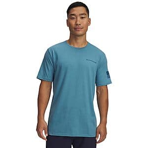 Under Armour Men's Freedom Banner Short Sleeve T-Shirt (Boundless Blue / Wham Blue) $9.50