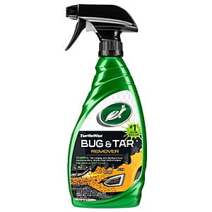 16 oz Turtle Wax Bug and Tar Remover bottle with yellow and black trigger spray label.