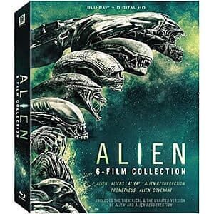 Alien 6-Film Collection: Alien, Aliens, Alien 3 & More (Blu-ray) $25