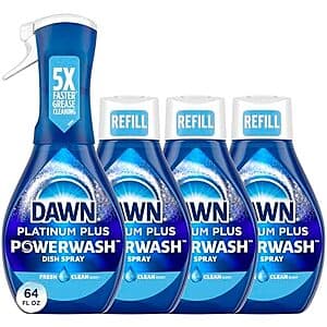 Prime Members: 4-Ct 16oz Dawn Platinum Powerwash Dish Spray Bundle (Fresh Scent) $11.20 w/ S&S + Free S&H