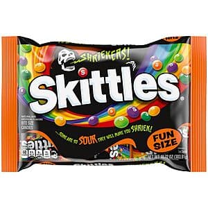 10.72-oz Skittles Shriekers Sour Fun Size Halloween Candy $3 & More