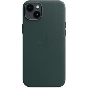 Apple Leather Case for iPhone 14 Plus (Compatible w/ MagSafe) $10