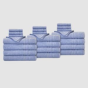 24-Pc True Hue Cotton-Blend Bleach Safe Bath Towel Set (2 Colors) $17.90