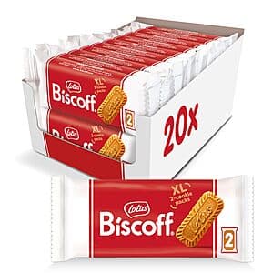20-Pack 0.9-Oz Lotus Biscoff Caramelized Biscuit Cookies $5.10 w/ Subscribe & Save