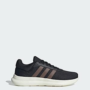 adidas Men's Lite Racer 4.0 running shoes in Core Black/Earth Strata/Off White or Core Black/Lucid Lemon colorway.