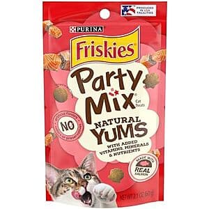 10-Pk 2.1-Oz Friskies Party Mix Natural Yums w/ Real Salmon $8.55 w/ S&S