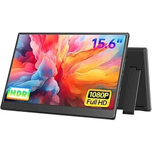 15.6" UFYQL 1920x1080 FHD 60Hz IPS Portable Travel Monitor w/ Kickstand $42.30 + Free Shipping
