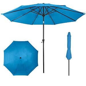 9' Villacera Aluminum Patio Umbrella w/ Auto Tilt (2 colors) from $20.80