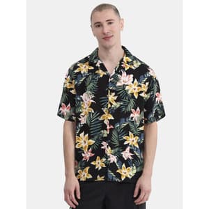 No Boundaries Men's Rayon Print Button Up Shirt (Various) from $6.25