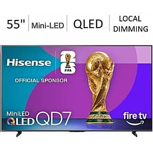 55" Hisense QD7QF Series 4K QLED MiniLED Smart Fire TV w/ Alexa Voice Remote $330 + Free Shipping