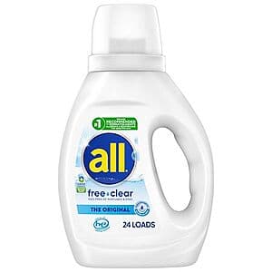 30-Oz All Liquid Free Clear Laundry Detergent $3.60 + Free Pickup ($10 Minimum Order)