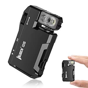 Wuben G5 flashlight in black, compact handheld design with tactical styling.