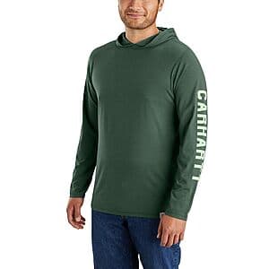 Carhartt Men's Force Midweight Long-Sleeve Hooded T-Shirt (Frosted Balsam) $21