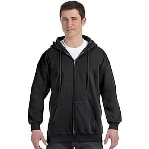 Hanes Men's Ultimate Full-Zip Hooded Fleece Sweatshirt (Select Sizes, Various) $11.60