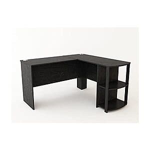 Ameriwood Home Dakota L-Desk with Bookshelves (Black Oak) $45 + Free Shipping w/ Prime