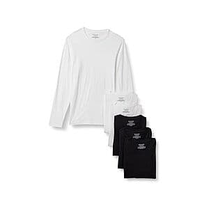 6-Pack Amazon Essentials Men's Cotton Crewneck Undershirts (Various Colors) $12 + Free S/H for Prime Members