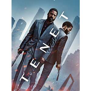 Tenet digital HD movie promotional artwork or cover art for the Christopher Nolan science fiction thriller.