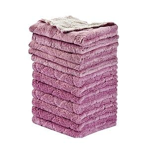 12-pc 10" x 6" OstWony Microfiber Cleaning Towels $3.95