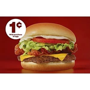 Wendy's Jr. Bacon Cheeseburger Coupon w/ Any Purchase $0.01 (Valid 12/30 only)